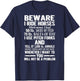 Beware I Ride Horses You Will Not Be A Problem Funny T-Shirt - T-Shirt | Navy
