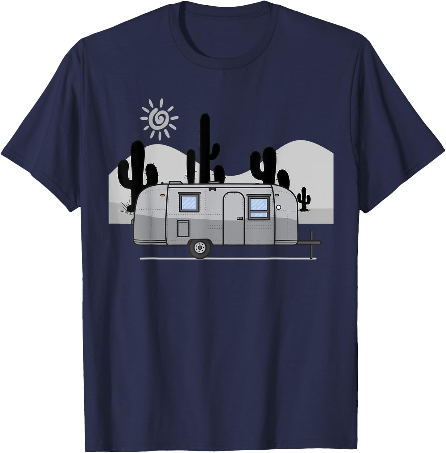 The perfect retro Airstream camping trailer . T-Shirt - T-Shirt | Navy