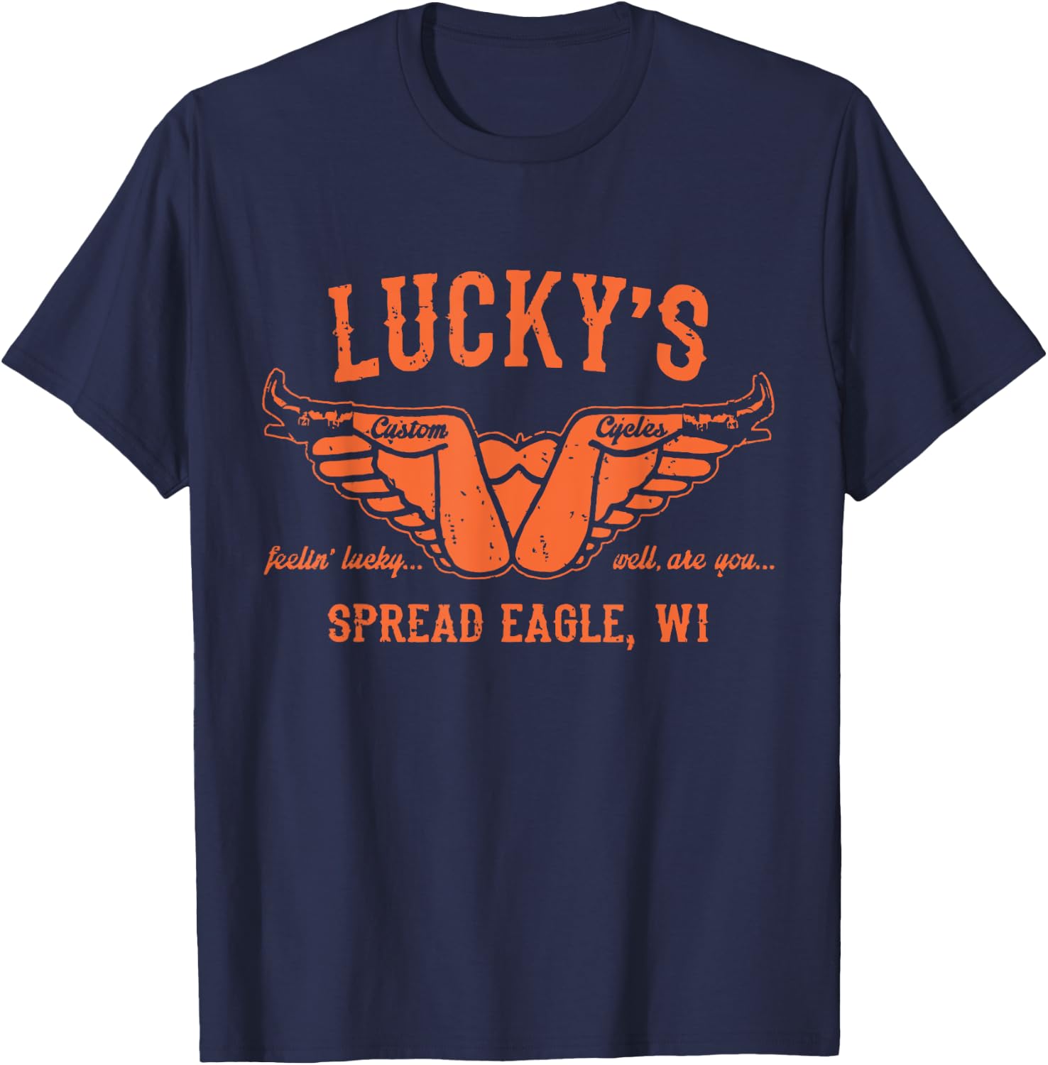 Cool Funny Offensive Motorcycle Biker - Spread Eagle Gift T-Shirt - T-Shirt | Navy