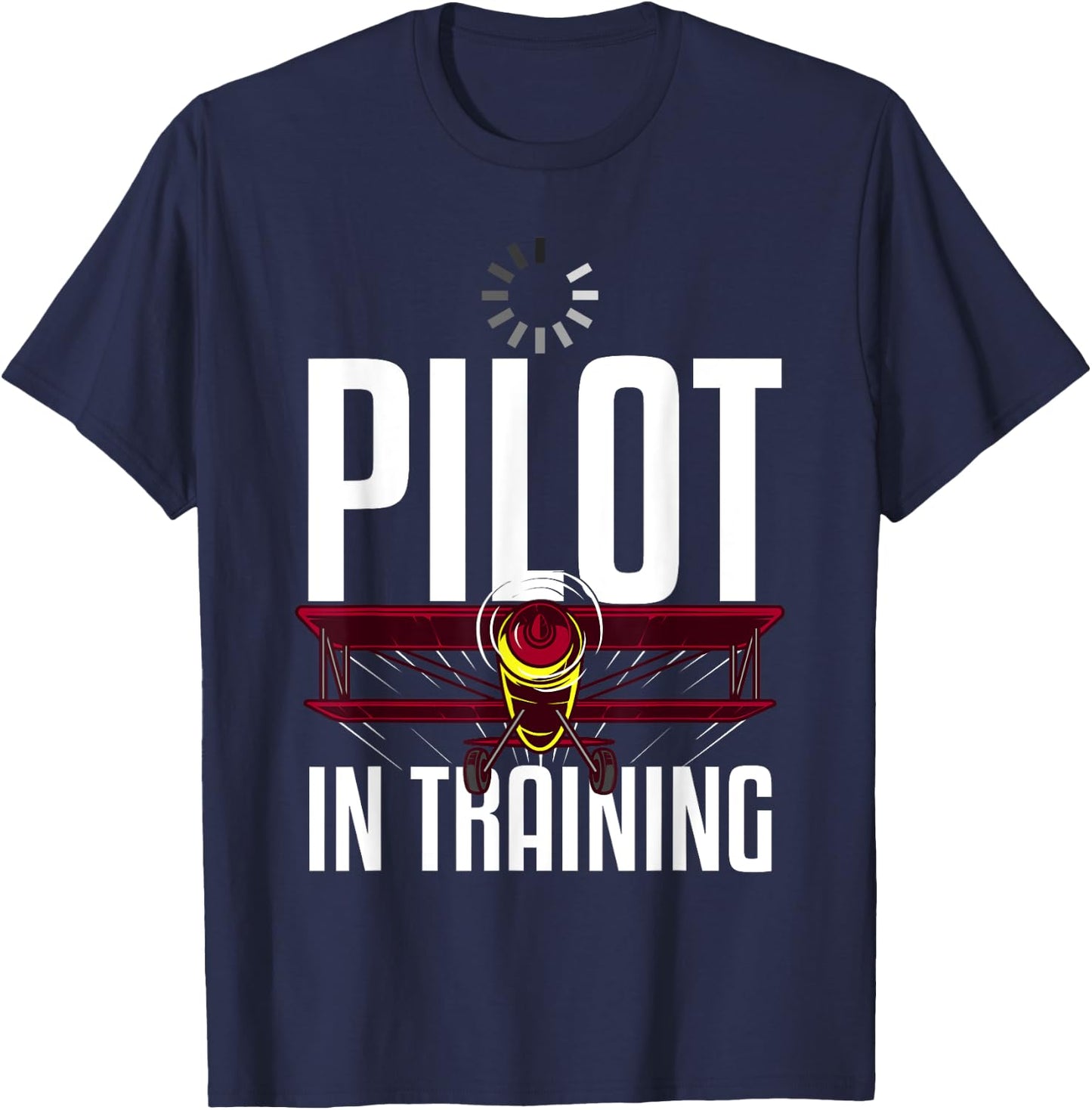 Funny Pilot In Training Gift Aviation Student Boys Girls T-Shirt - T-Shirt | Navy