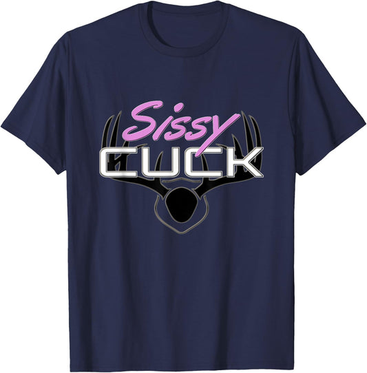 Femdom Sissy Cuck Fetish, BDSM Cuckold Husband Kink Gift T-Shirt - T-Shirt | Navy
