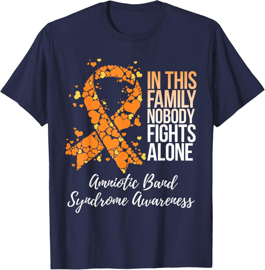 Family Support Amniotic Band Syndrome Awareness T-Shirt - T-Shirt | Navy