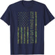 Best Bonus dad Ever US American Military Camouflage Flag T-Shirt - T-Shirt | Navy