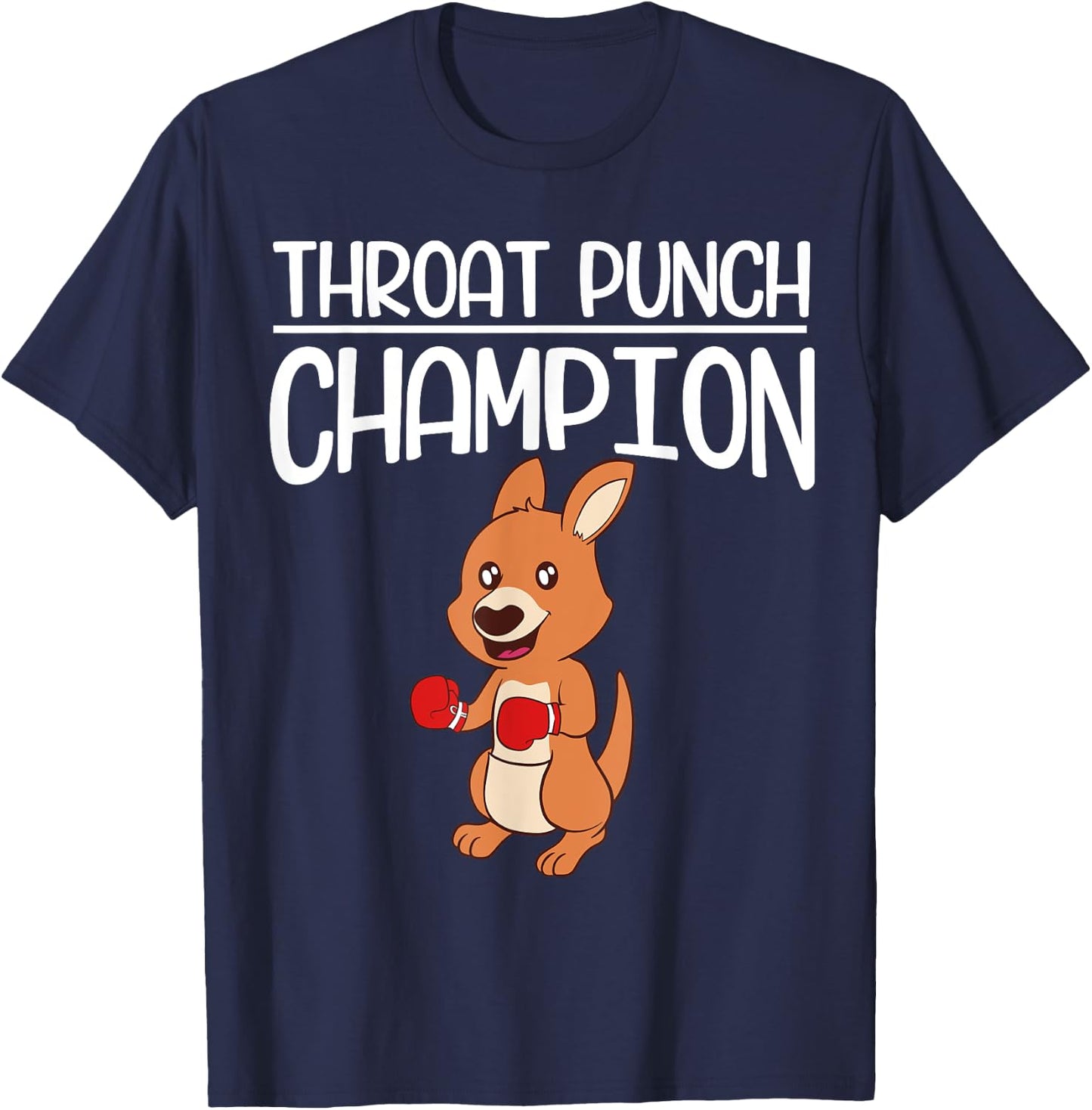 Kangaroo Throat Punch Champion Ring T-Shirt - T-Shirt | Navy