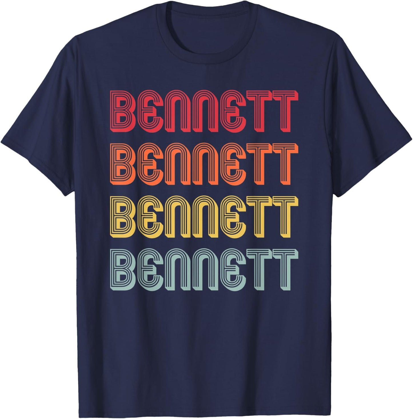 BENNETT Gift Surname Funny Retro Vintage Birthday Reunion T-Shirt - T-Shirt | Navy