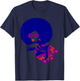 70's Afro Woman Roller Skates Teens and Women T-Shirt - T-Shirt | Navy