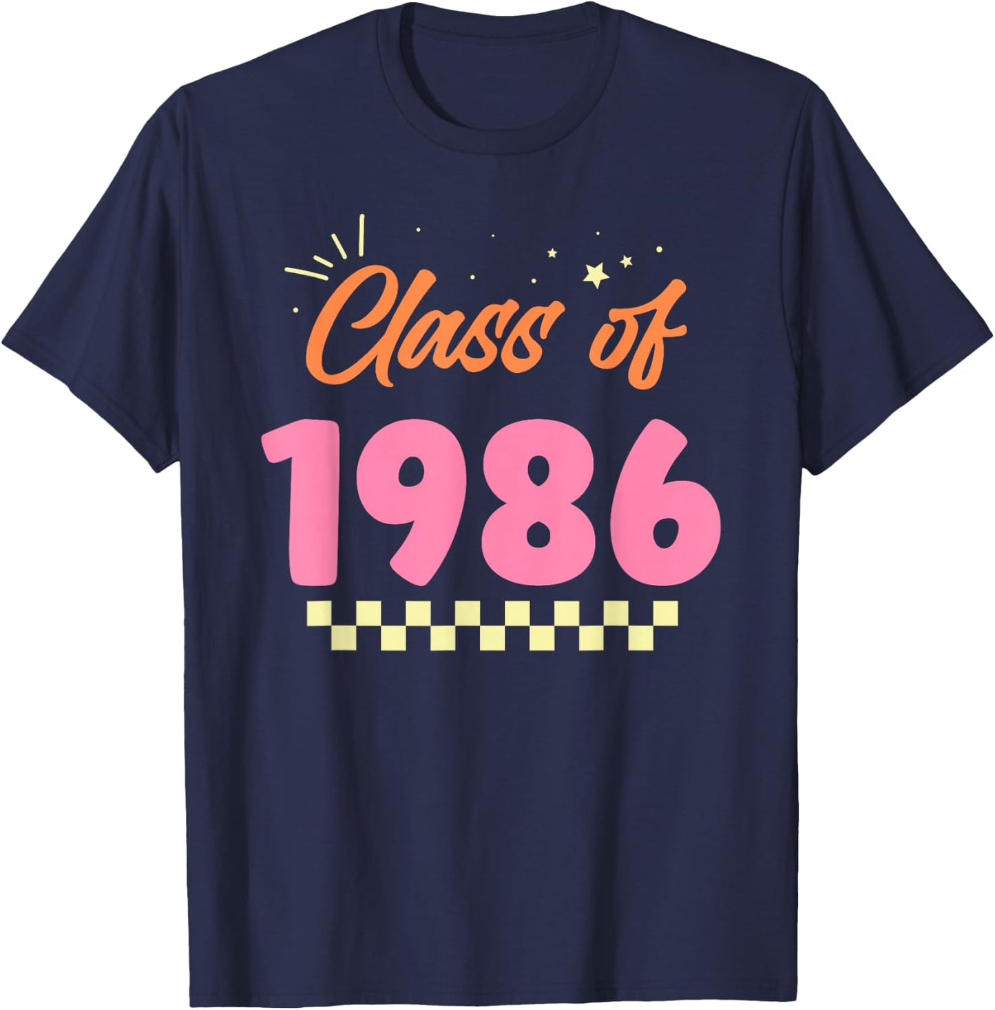 Class Of 1986 School Graduation Meetup Reunion T-Shirt - T-Shirt | Navy