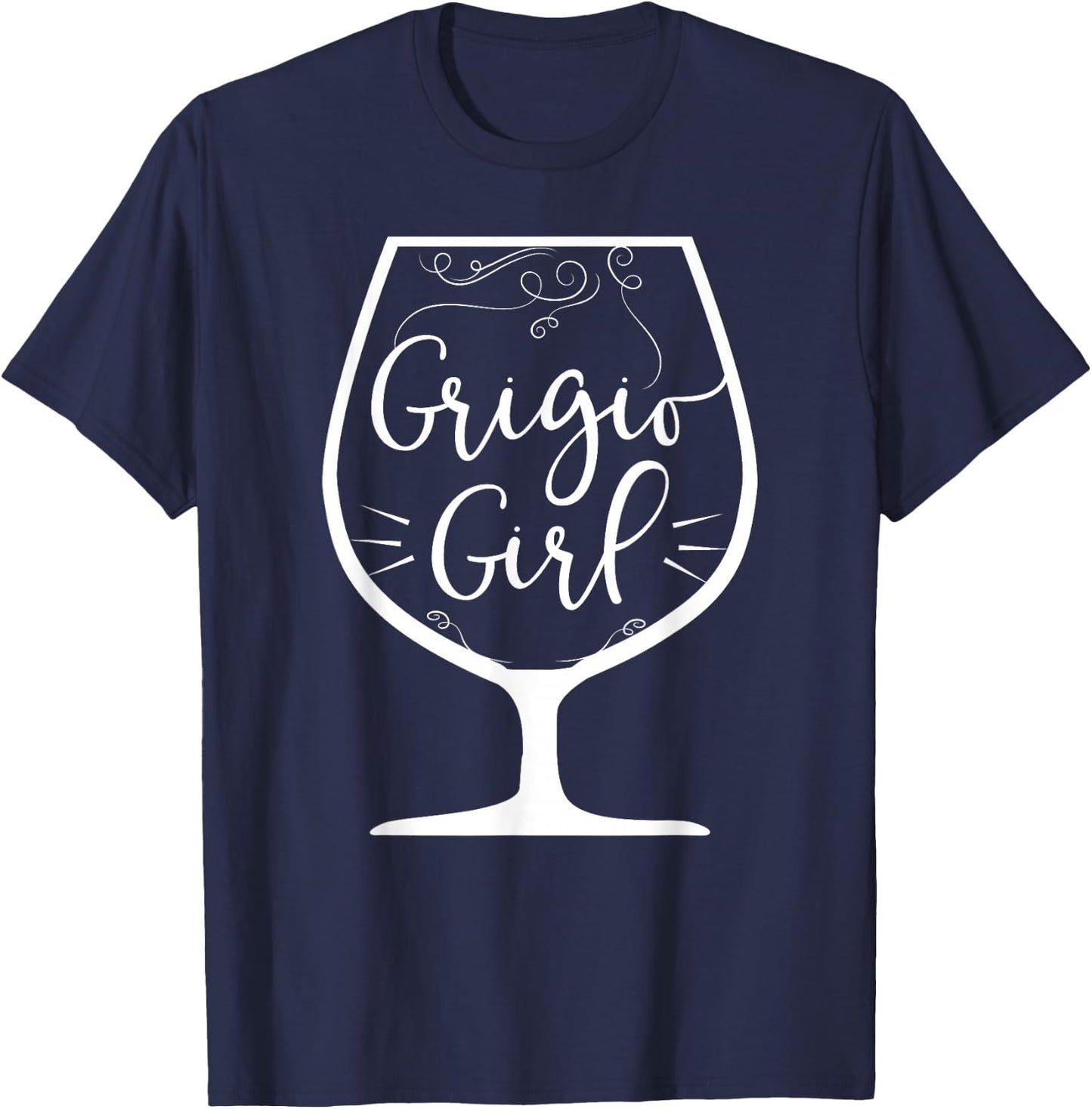 Funny Pinot Grigio White Wine Drinker T-Shirt - T-Shirt | Navy