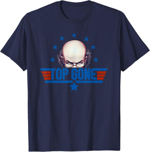 Humorous Receding Hairline - Funny Gift Top Gone T-Shirt - T-Shirt | Navy