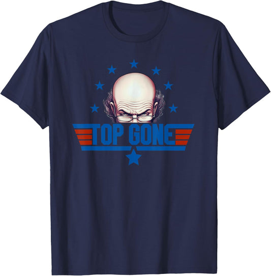 Humorous Receding Hairline - Funny Gift Top Gone T-Shirt - T-Shirt | Navy