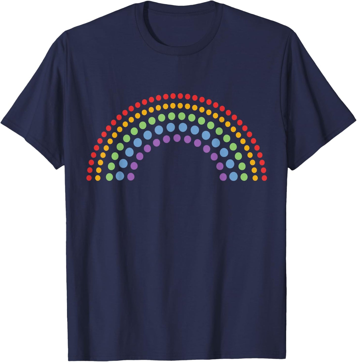 Dot Day Shirt Polka Dots Rainbow Kids Girls Boys Youths T-Shirt - T-Shirt | Navy