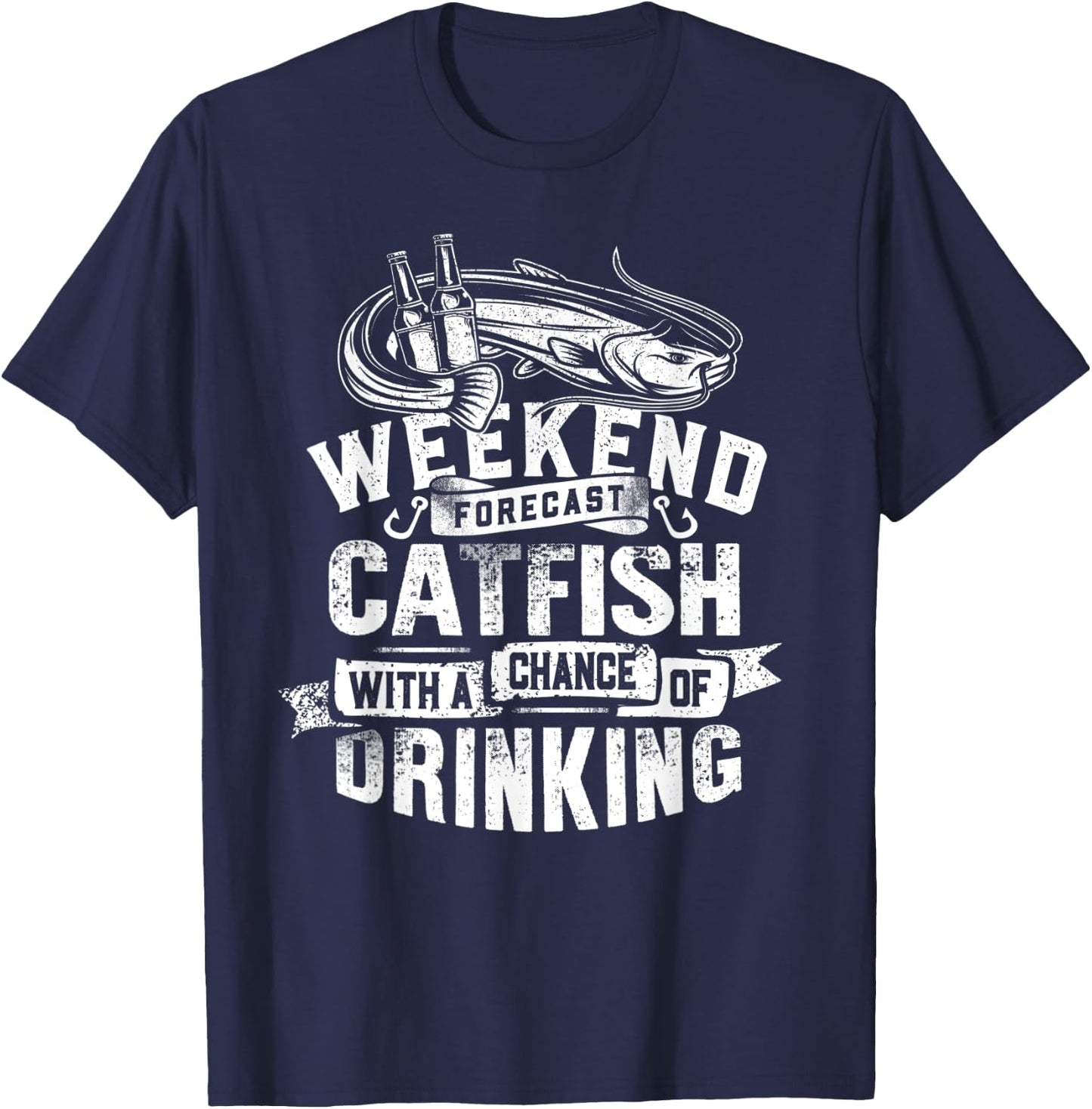 Vintage Look Catfish Gift A Catfish Whsiperer T-Shirt - T-Shirt | Navy