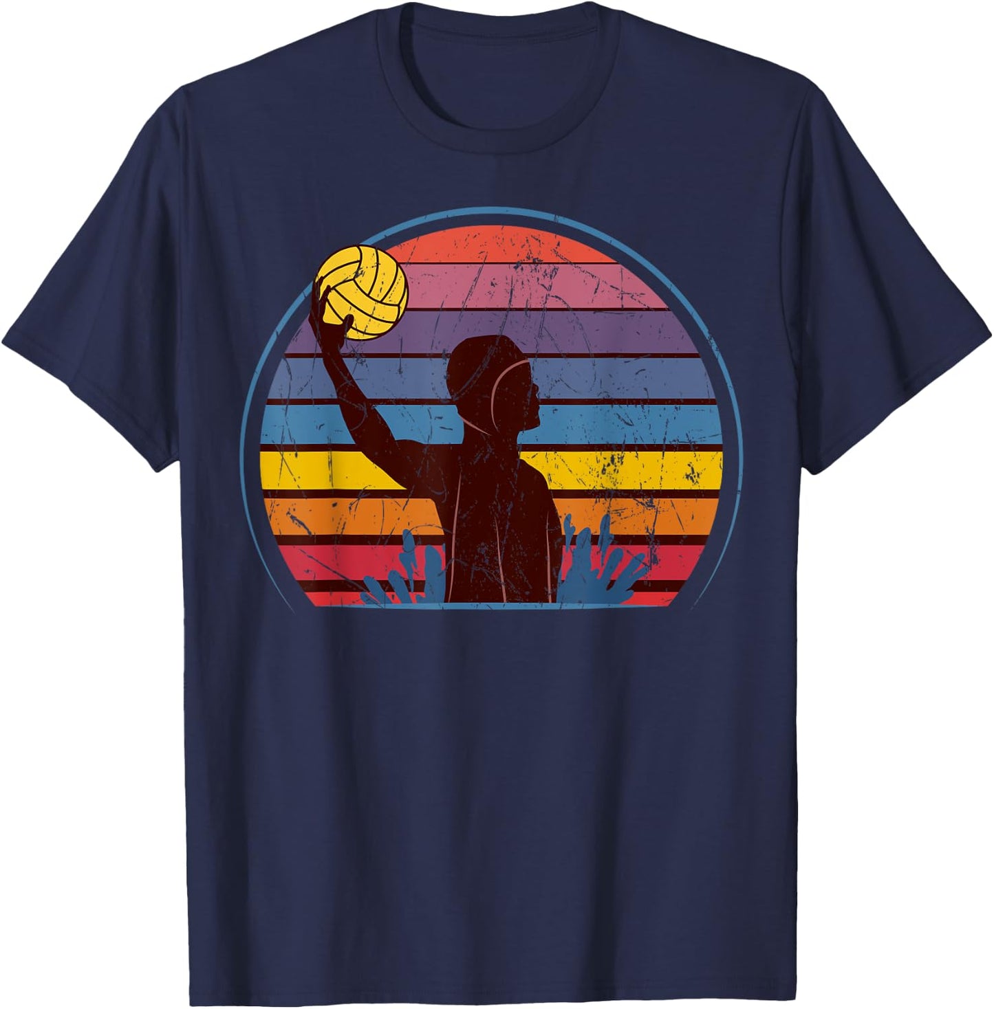 Water Polo Player Swimmer Athlete Goalkeeper Fan Team Sport T-Shirt - T-Shirt | Navy