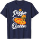 Women Pizza Queen Girl Loves Pizza Funny Pizza Lover T-Shirt - T-Shirt | Navy