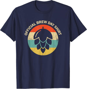 Official Brew Day Shirt Funny Craft Beer Home Brewing T-Shirt - T-Shirt | Navy