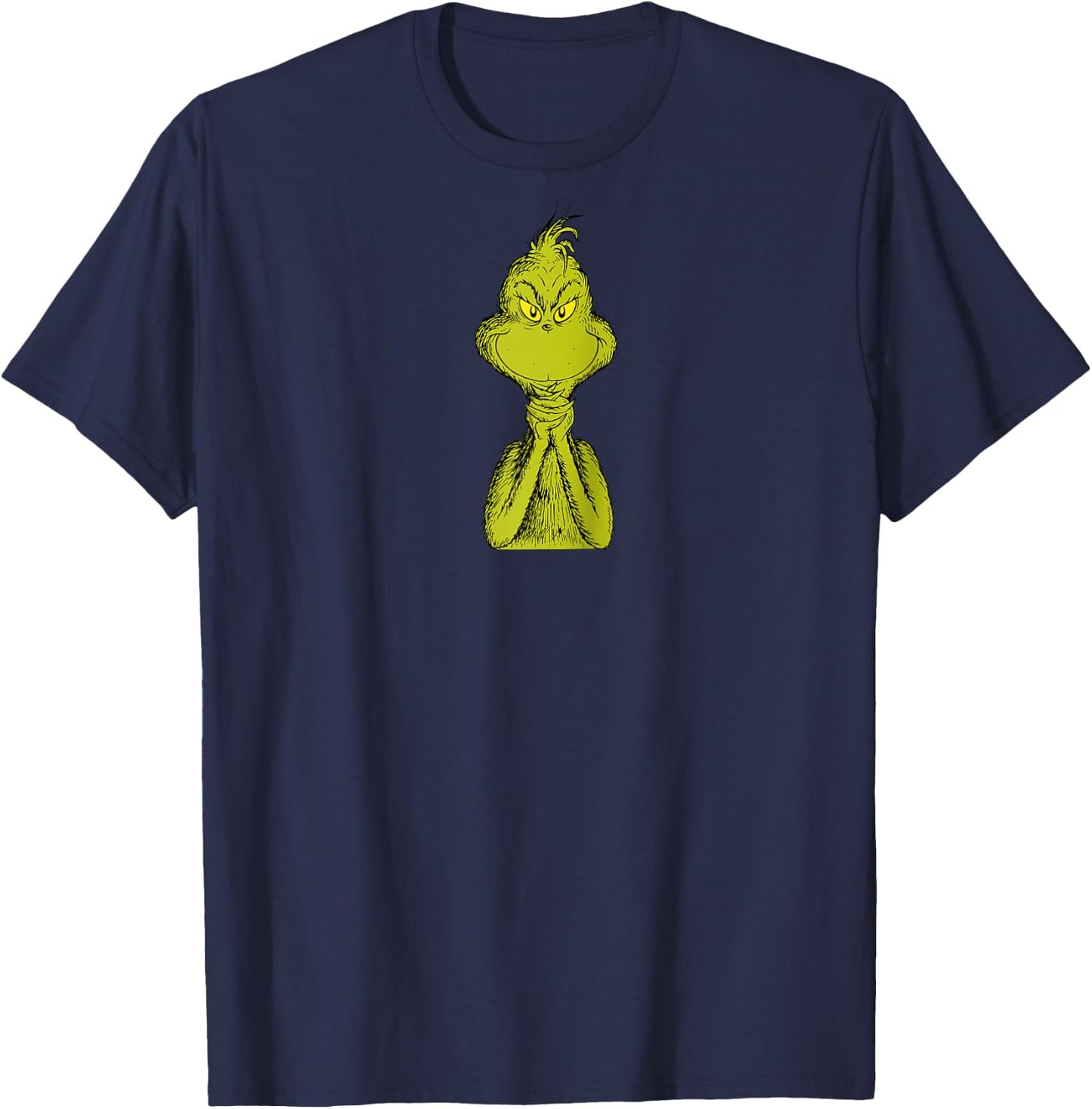 Dr. Seuss Classic Sly Grinch Raglan Baseball T-Shirt - T-Shirt | Navy