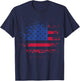 Abstract Patriotic American Flag Grunge Splatter Graphic Women Kids Men T-Shirt - T-Shirt | Navy