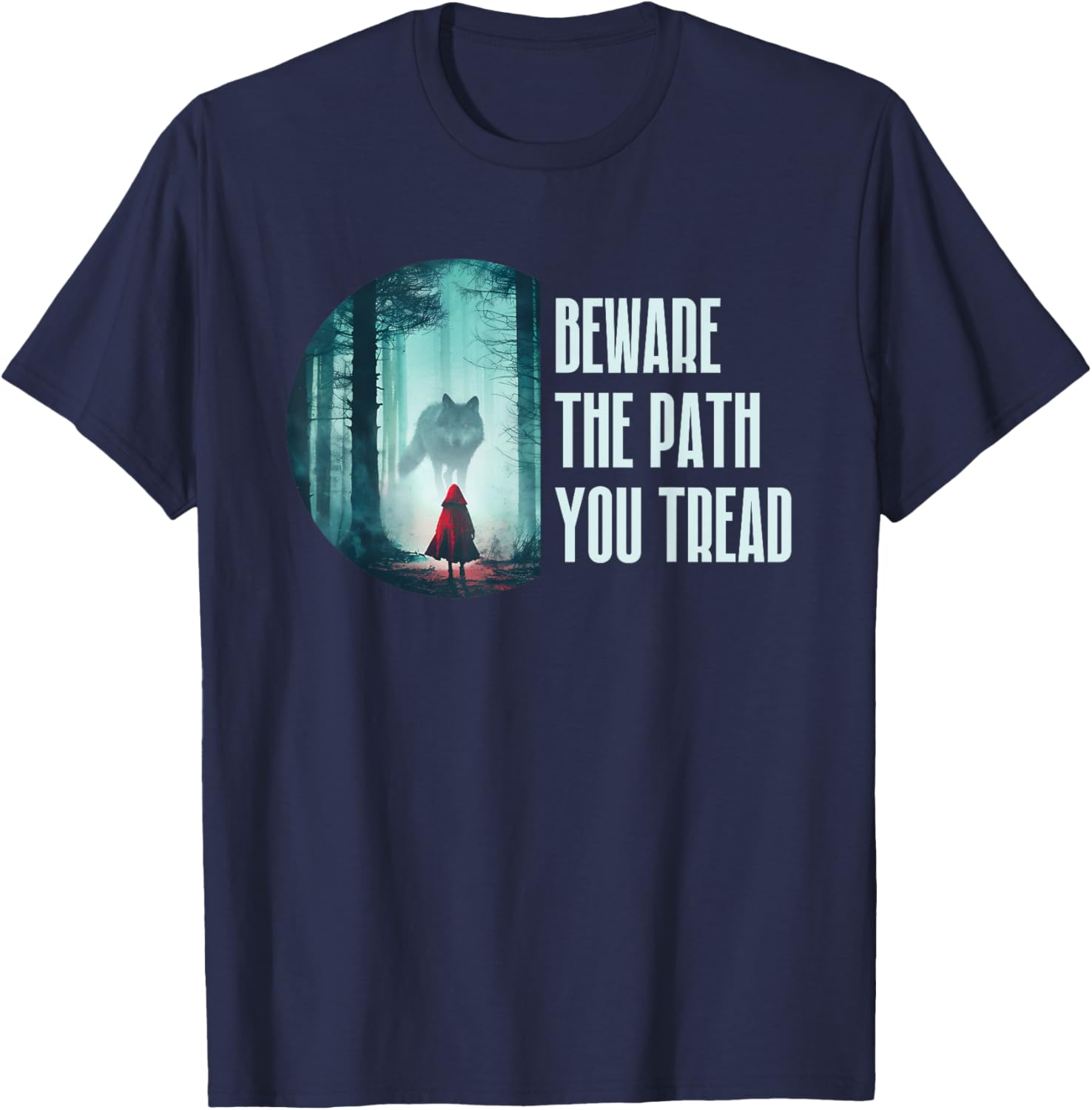 Little Red Riding Hood - Brothers Grimm Fairy Tales T-Shirt - T-Shirt | Navy