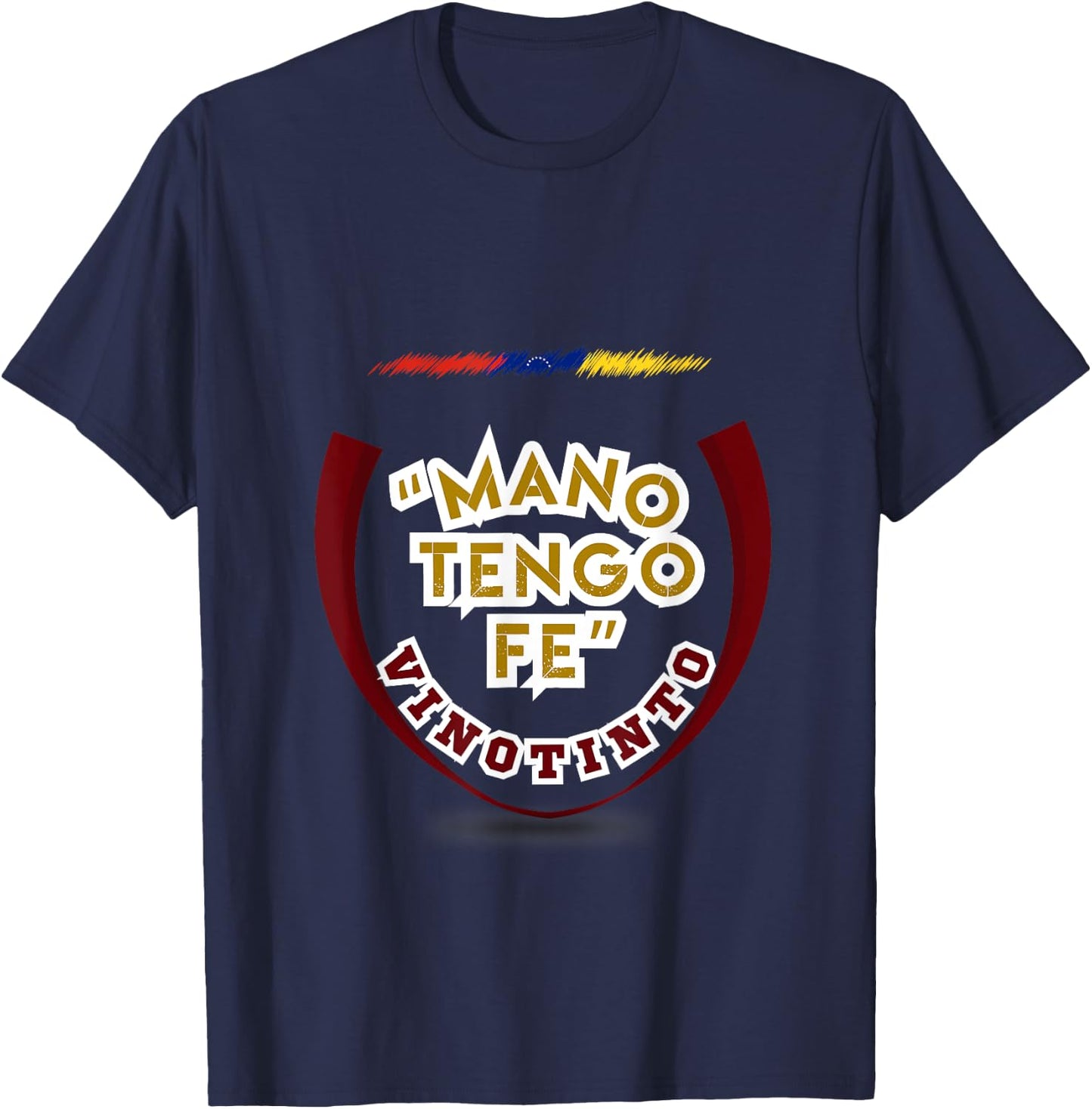 "Hand I Have Faith" I Flannel "Vinotinto" I Venezuela T-Shirt - T-Shirt | Navy