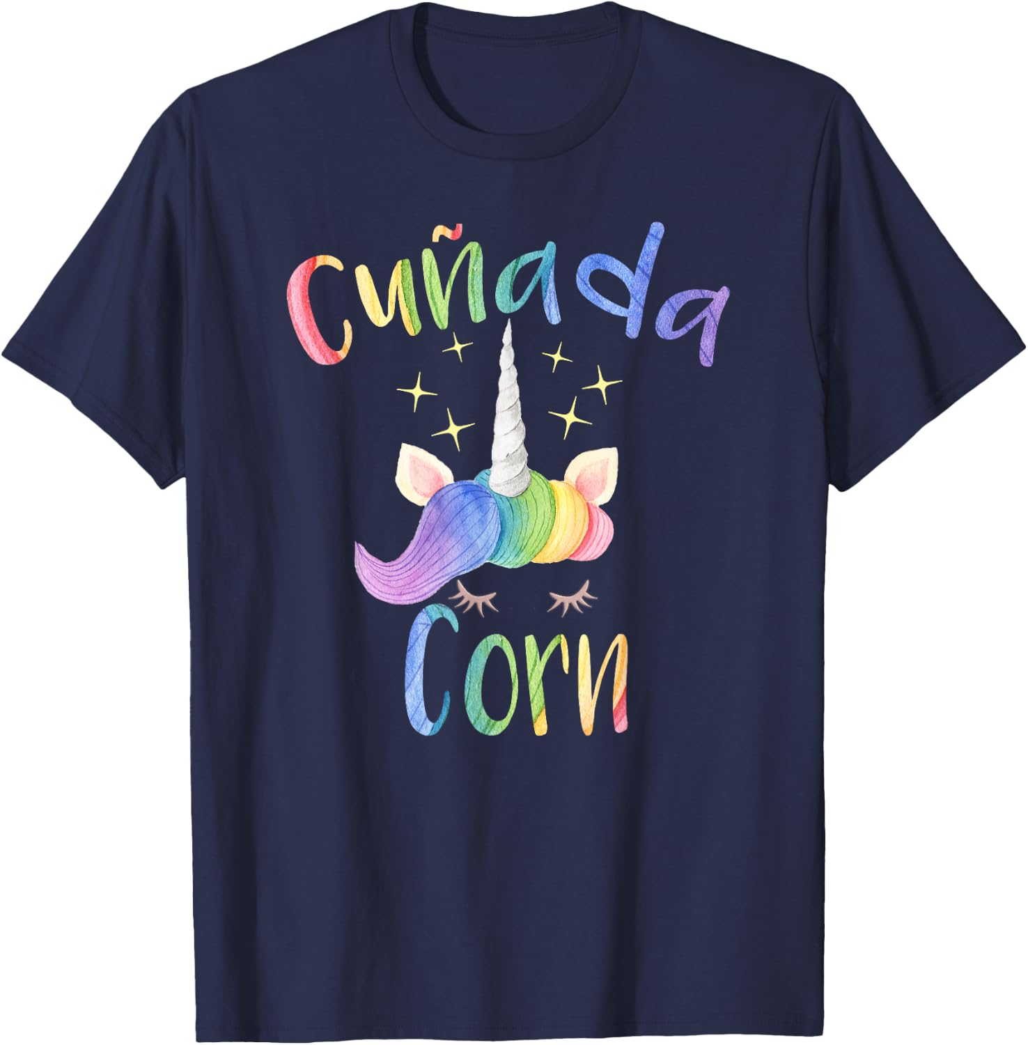 Cunadacorn Spanish Sister In Law Funny Unicorn T-Shirt - T-Shirt | Navy