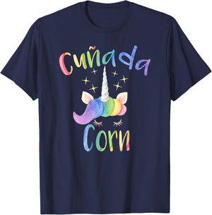 Cunadacorn Spanish Sister In Law Funny Unicorn T-Shirt - T-Shirt | Navy