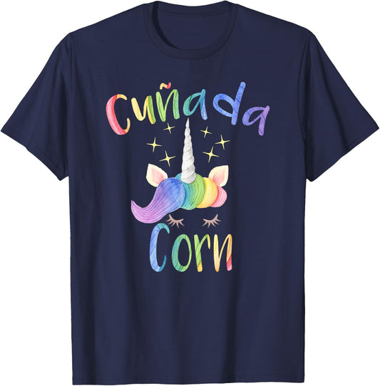 Cunadacorn Spanish Sister In Law Funny Unicorn T-Shirt - T-Shirt | Navy