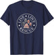 Live Love Rescue Patriotic American Flag Dog Paw Emblem T-Shirt - T-Shirt | Navy
