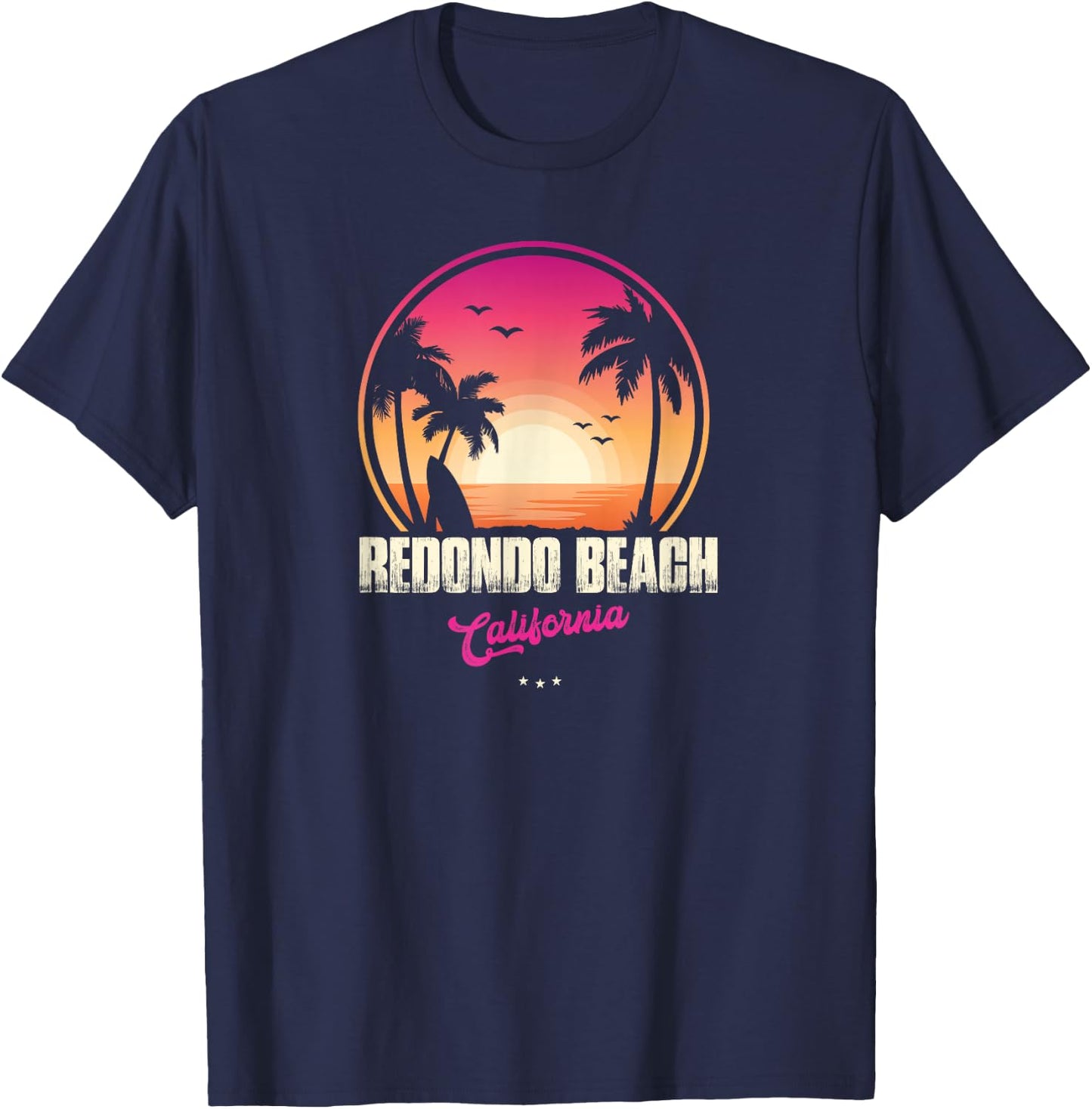 Redondo Beach Souvenir - California Reminder T-Shirt - T-Shirt | Navy