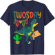 Taco Twosday Toddler Dinosaur 2nd Birthday Cinco De Mayo T-Shirt - T-Shirt | Navy