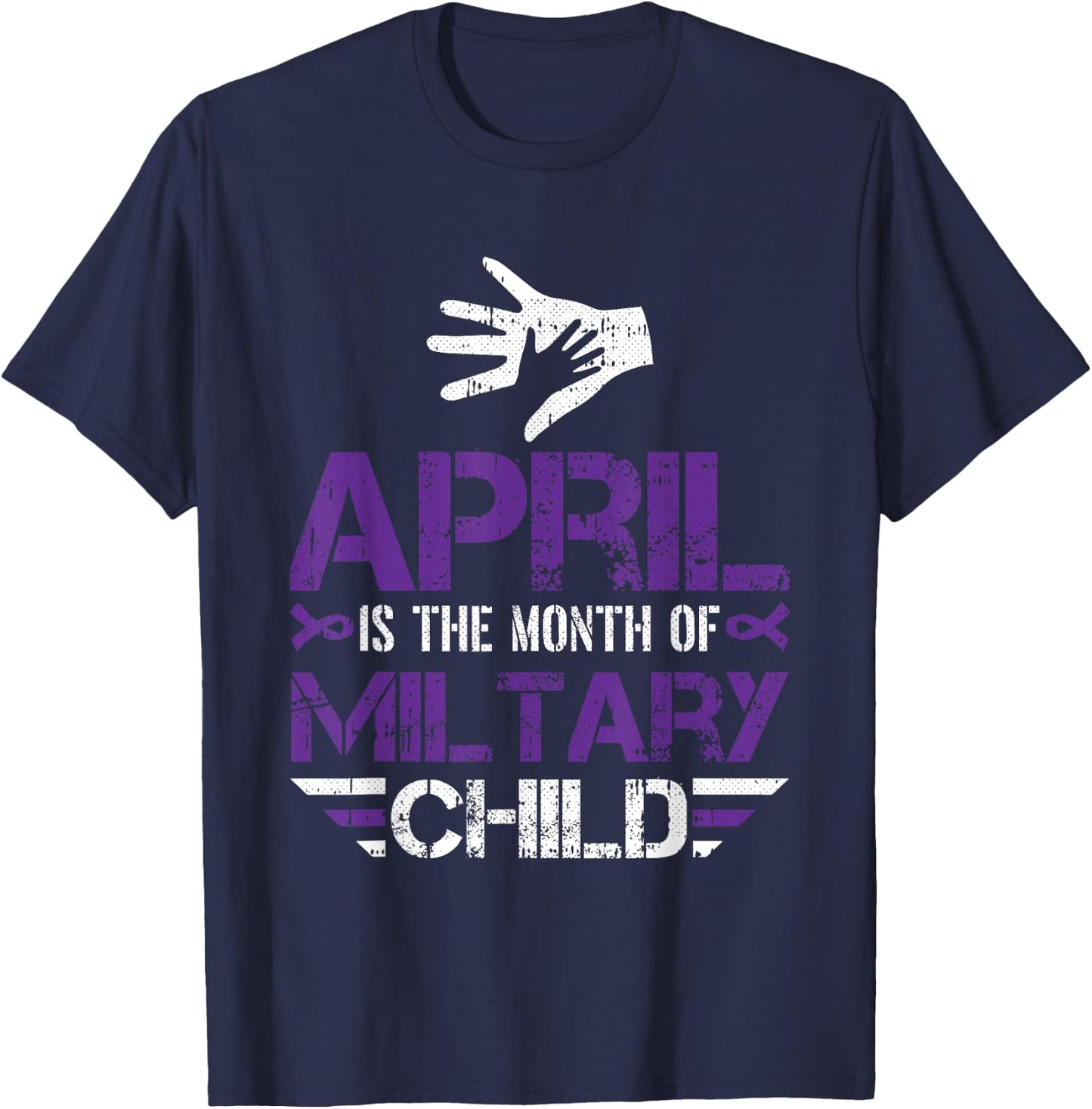 April Is The Month Of The Military Child Army Soldier Kids T-Shirt - T-Shirt | Navy