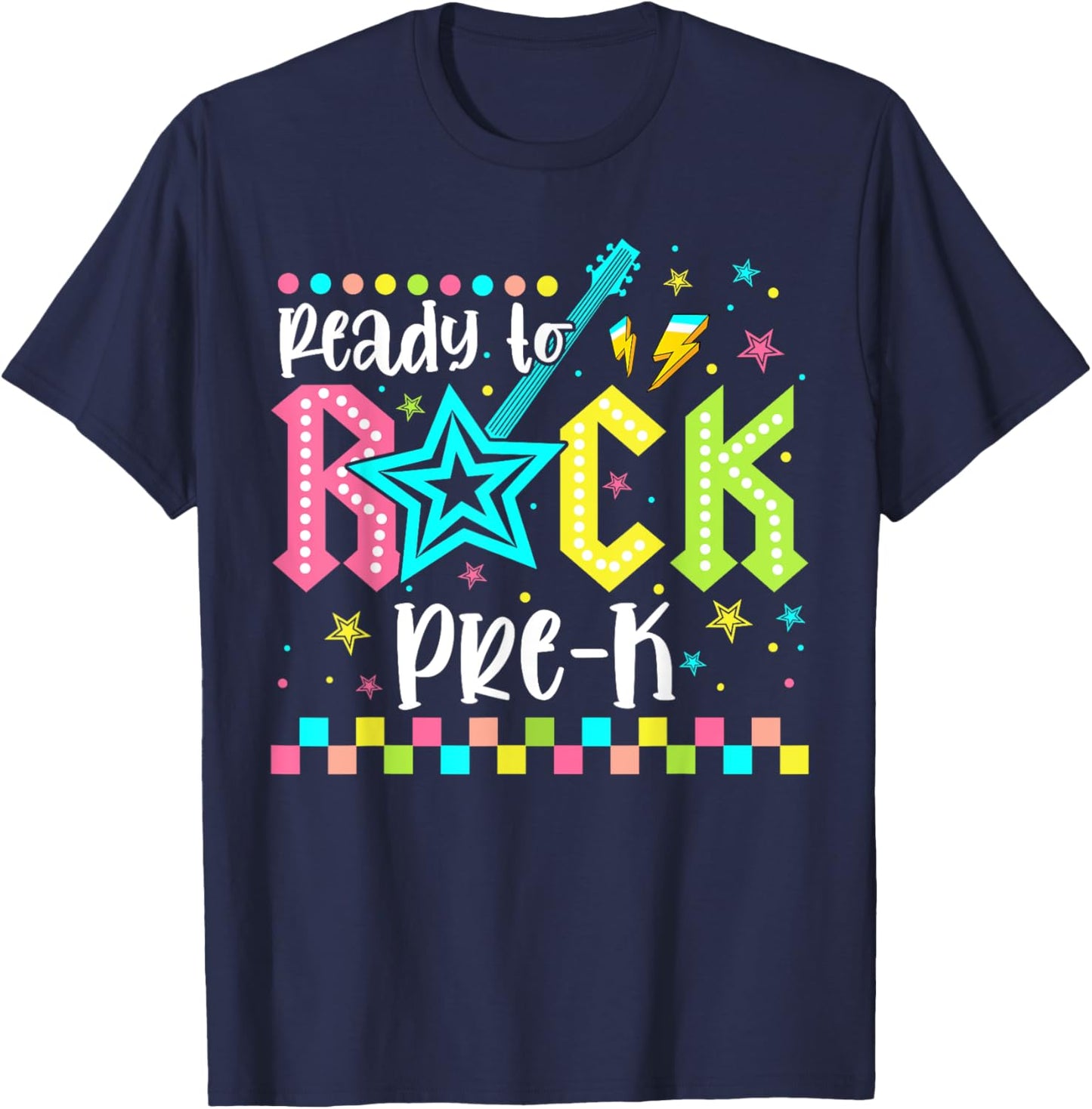 Ready To Rock Pre K Back To School Pre K Boys Kids T-Shirt - T-Shirt | Navy