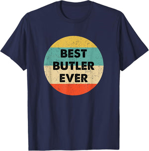 Butler Shirt | Best Butler Ever T-Shirt - T-Shirt | Navy