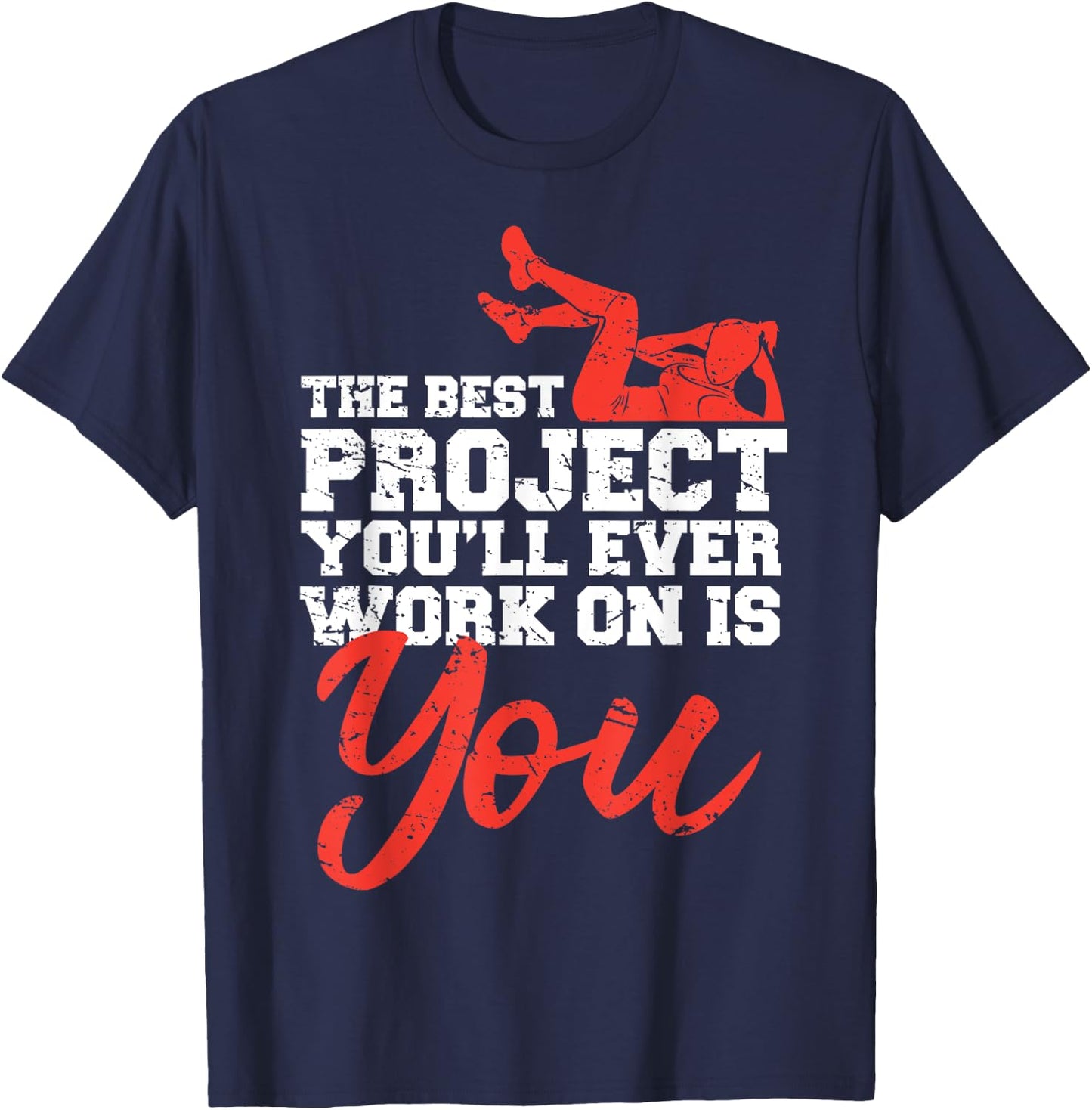Women Gym Motivation Workout Motivational Fitness Lover Gift T-Shirt - T-Shirt | Navy
