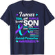 I Wear Teal & Purple for My Son Suicide Prevention Awareness T-Shirt - T-Shirt | Navy