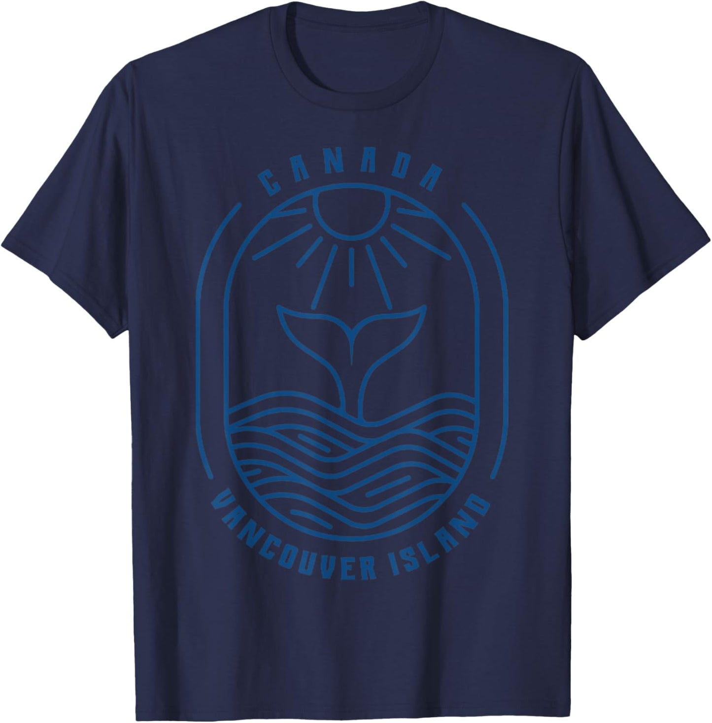 Vintage Vancouver Island Canada Whale Watching Spots T-Shirt - T-Shirt | Navy