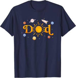 Dad of The Birthday First Trip Around The Sun Bday Boy T-Shirt - T-Shirt | Navy