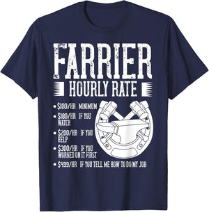 Farrier Horseshoe Gift Hoof Tools T-Shirt - T-Shirt | Navy