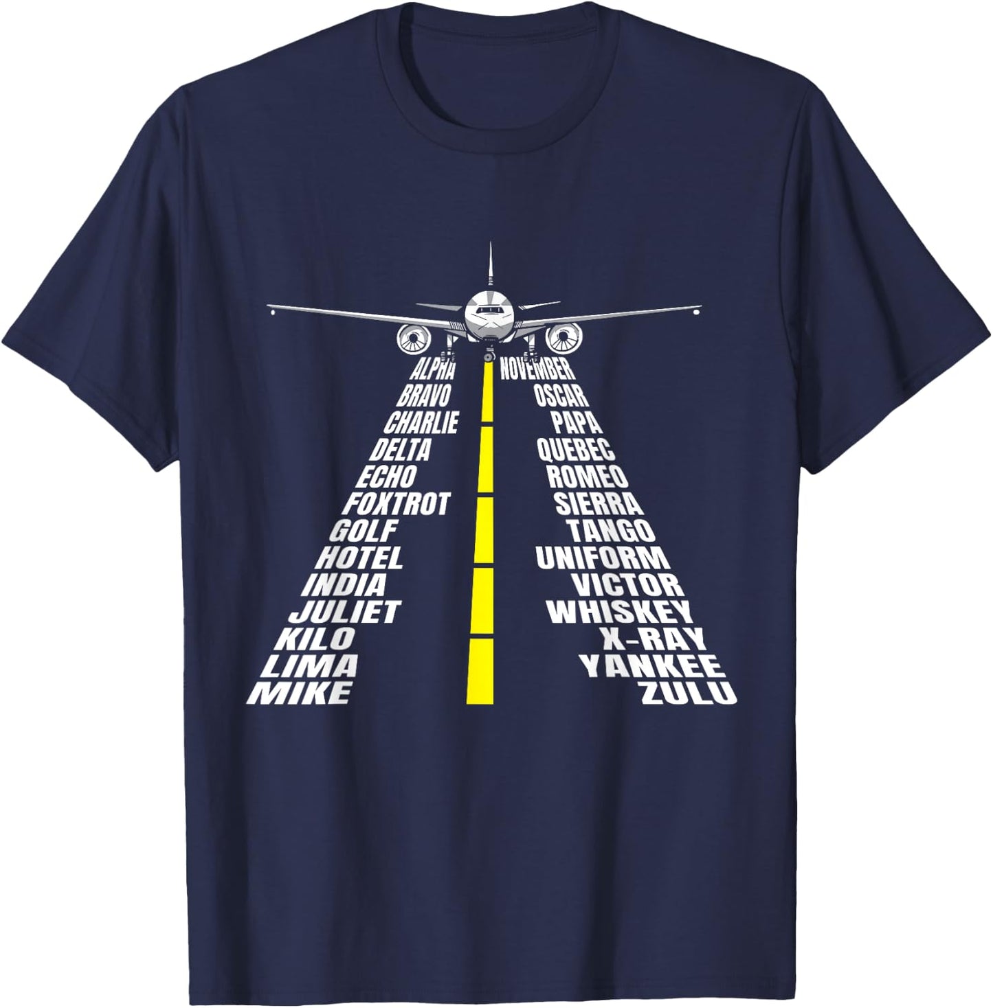 Phonetic Alphabet Aircraft Pilot Plane Aviator Airplane T-Shirt - T-Shirt | Navy
