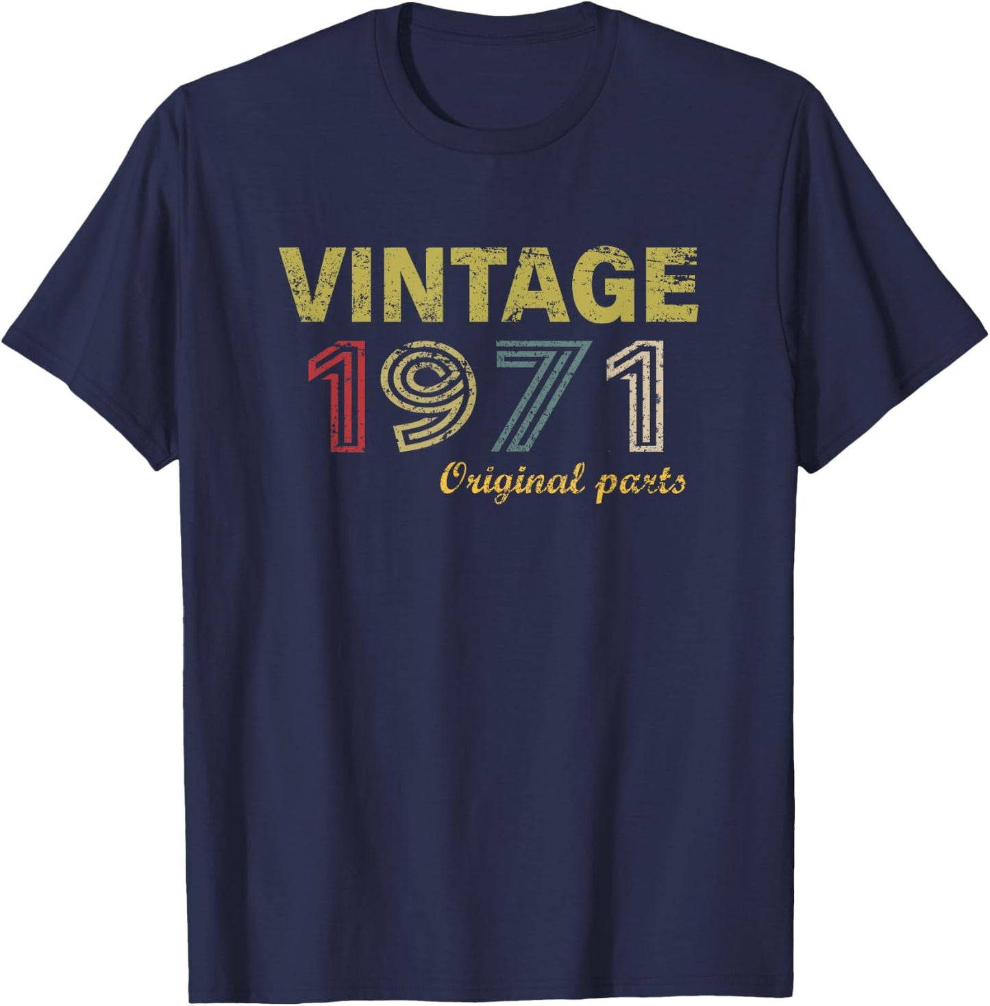 Vintage 1971 Cool 54 Year Old Bday 54th Birthday Men Women T-Shirt - T-Shirt | Navy