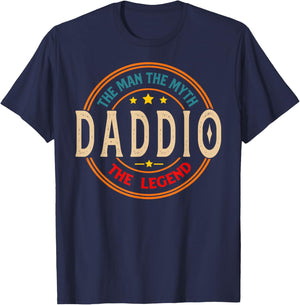 DADDIO The Legend The Man, Funny DADDIO Fathers Day T-Shirt - T-Shirt | Navy