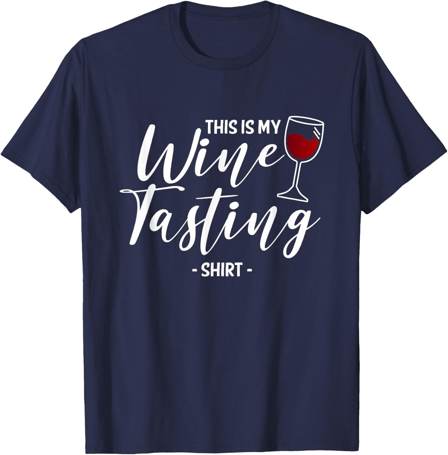 This is My Wine Tasting Wining Cork Red Vino Drinking T-Shirt - T-Shirt | Navy