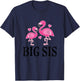 Kids Big Sis Announcement Flamingo Sister T-Shirt - T-Shirt | Navy