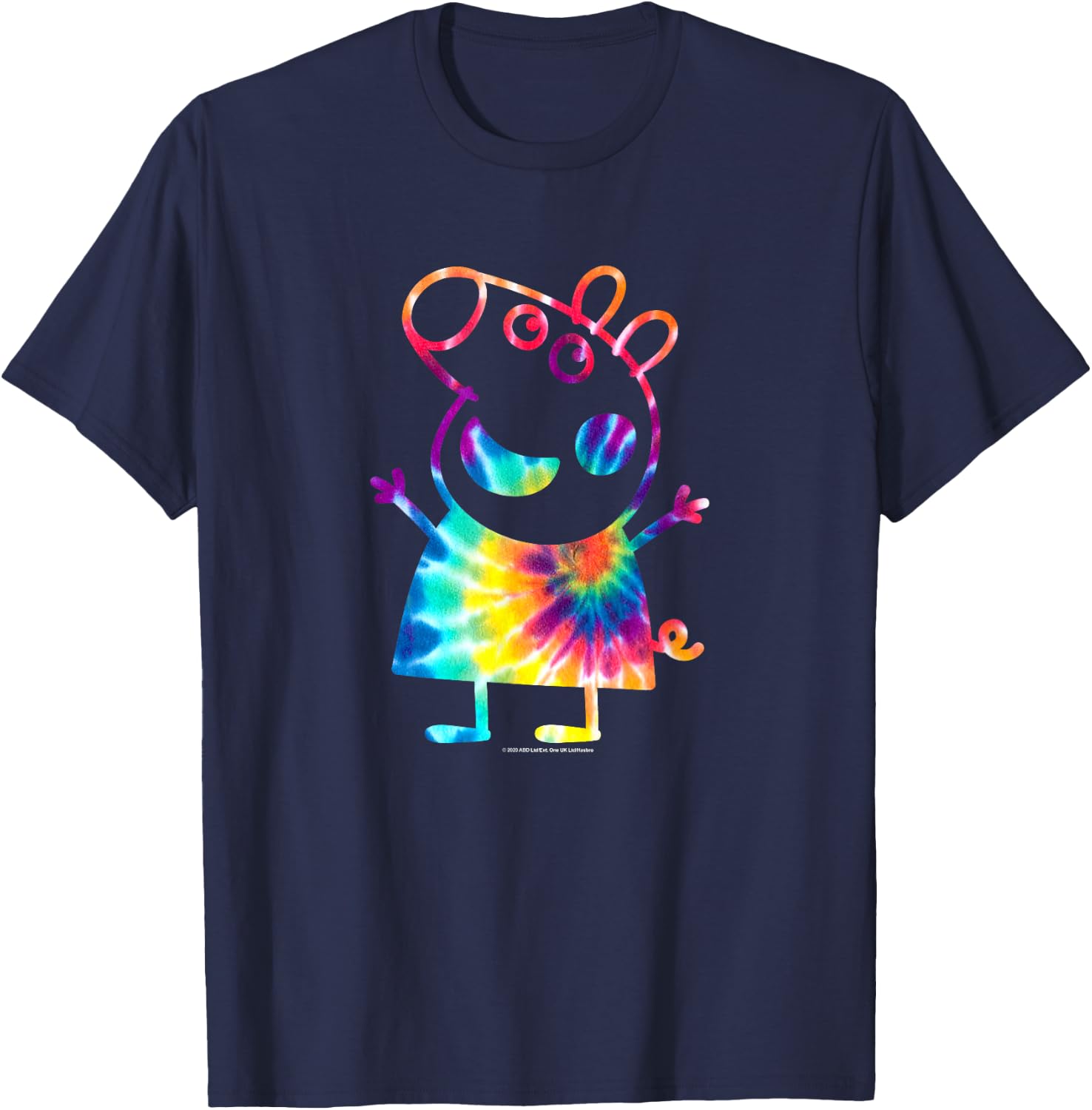 Peppa Pig Tie Dye Portrait T-Shirt - T-Shirt | Navy