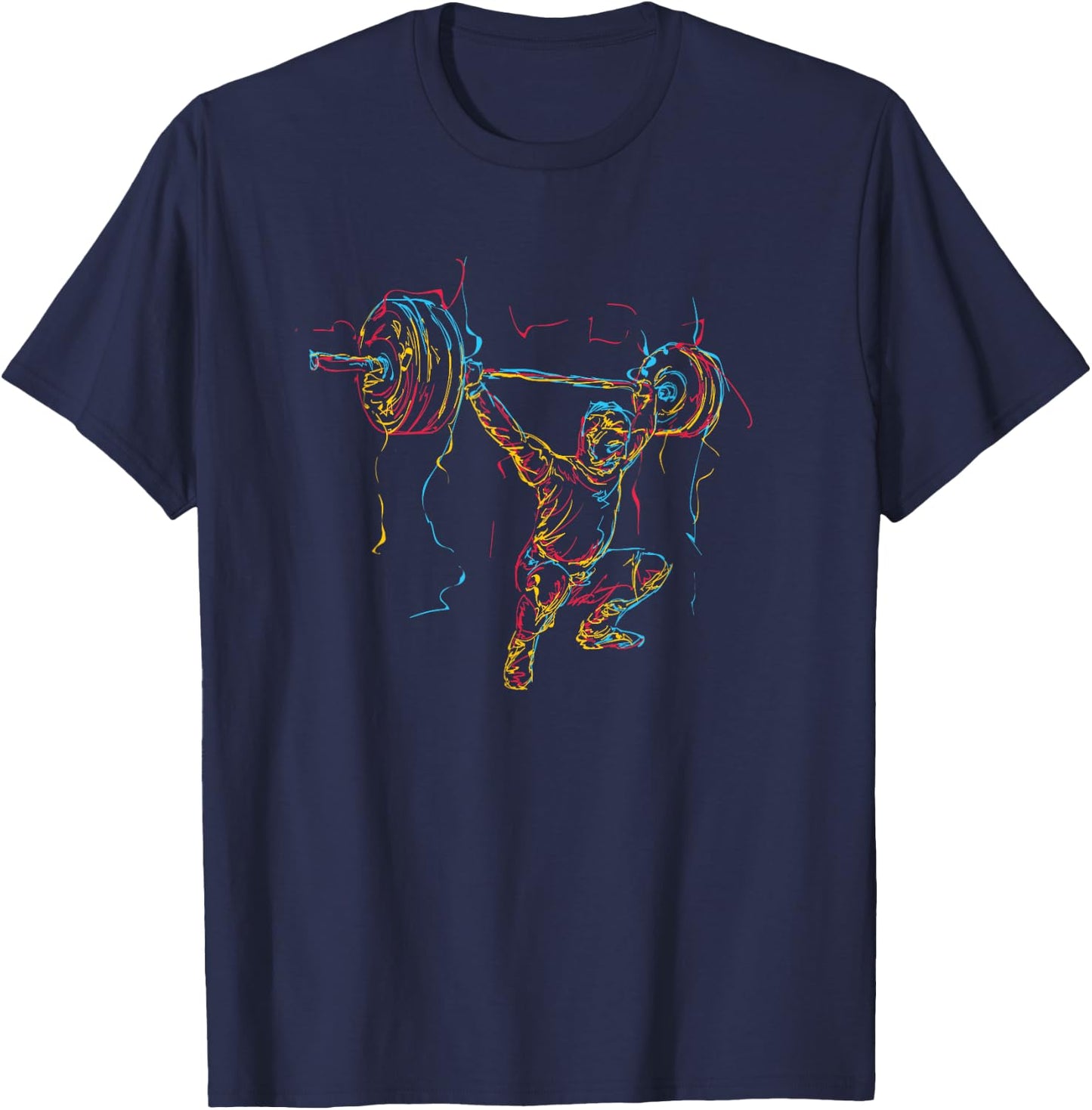 Weightlifting Barbell Gift - Weightlifter T-Shirt - T-Shirt | Navy