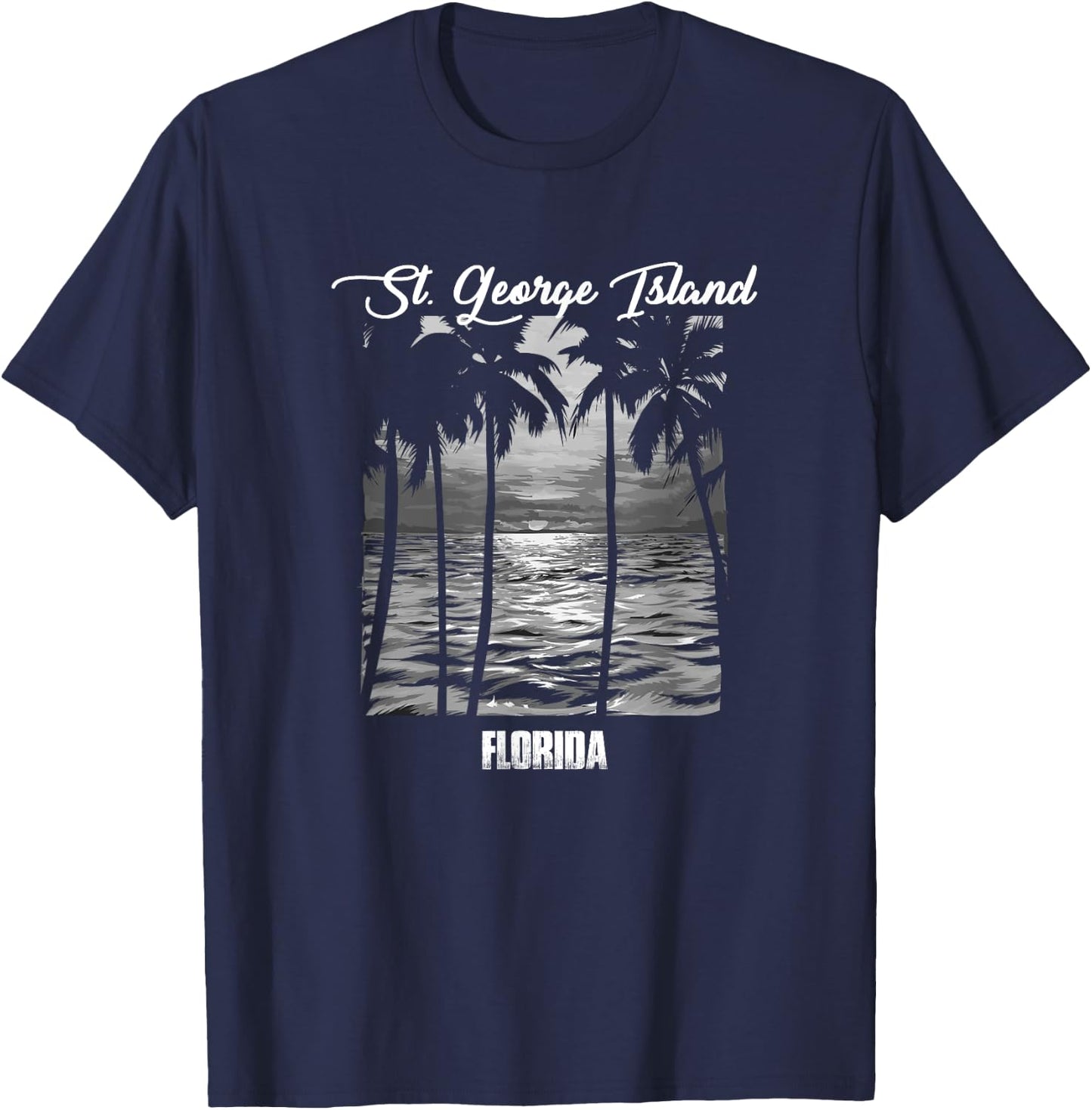 St. George Island Souvenir - Florida Reminder T-Shirt - T-Shirt | Navy