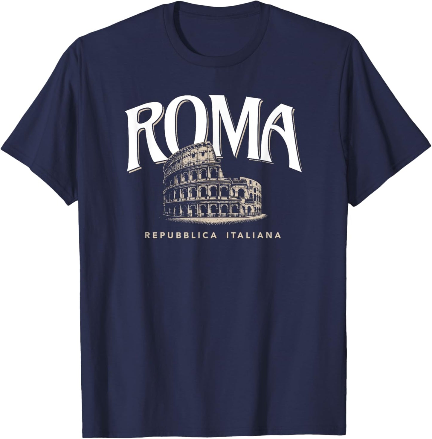 Roma Colosseum Repubblica Italiana T-Shirt - T-Shirt | Navy
