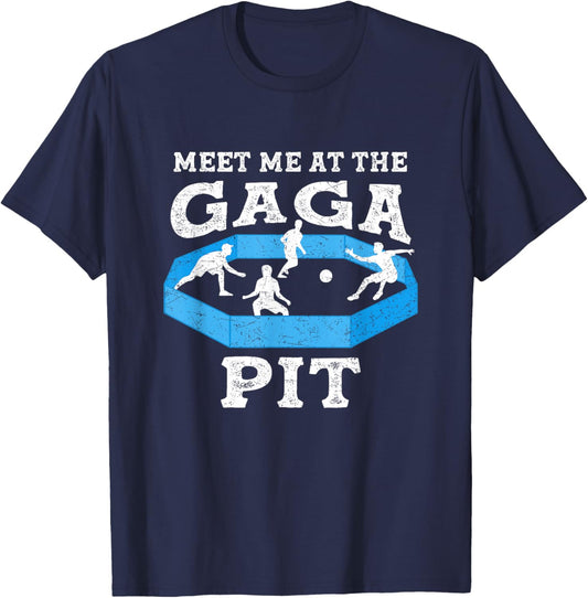 Meet Me At The Gaga Pit Dodgeball Costume Kids Gaga Ball T-Shirt - T-Shirt | Navy