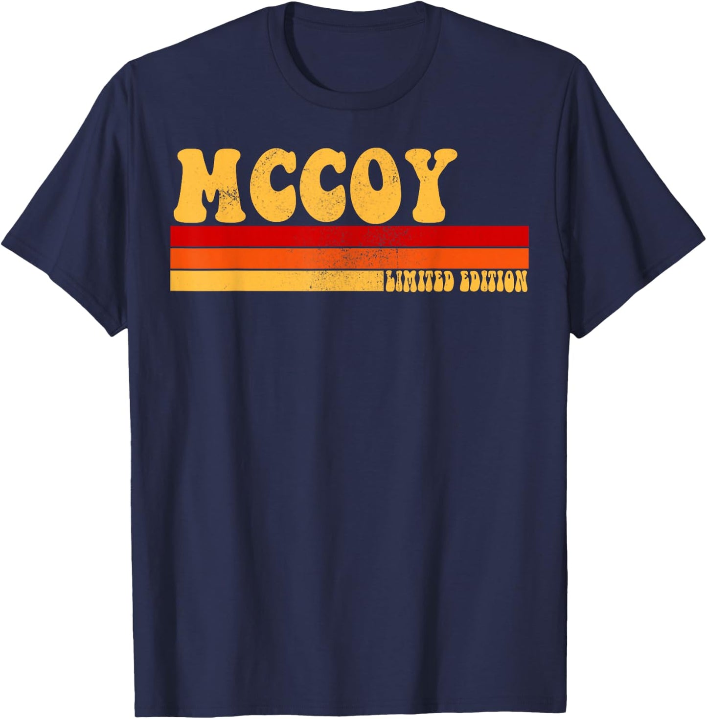 MCCOY Name Personalized Idea Men Retro Vintage MCCOY T-Shirt - T-Shirt | Navy