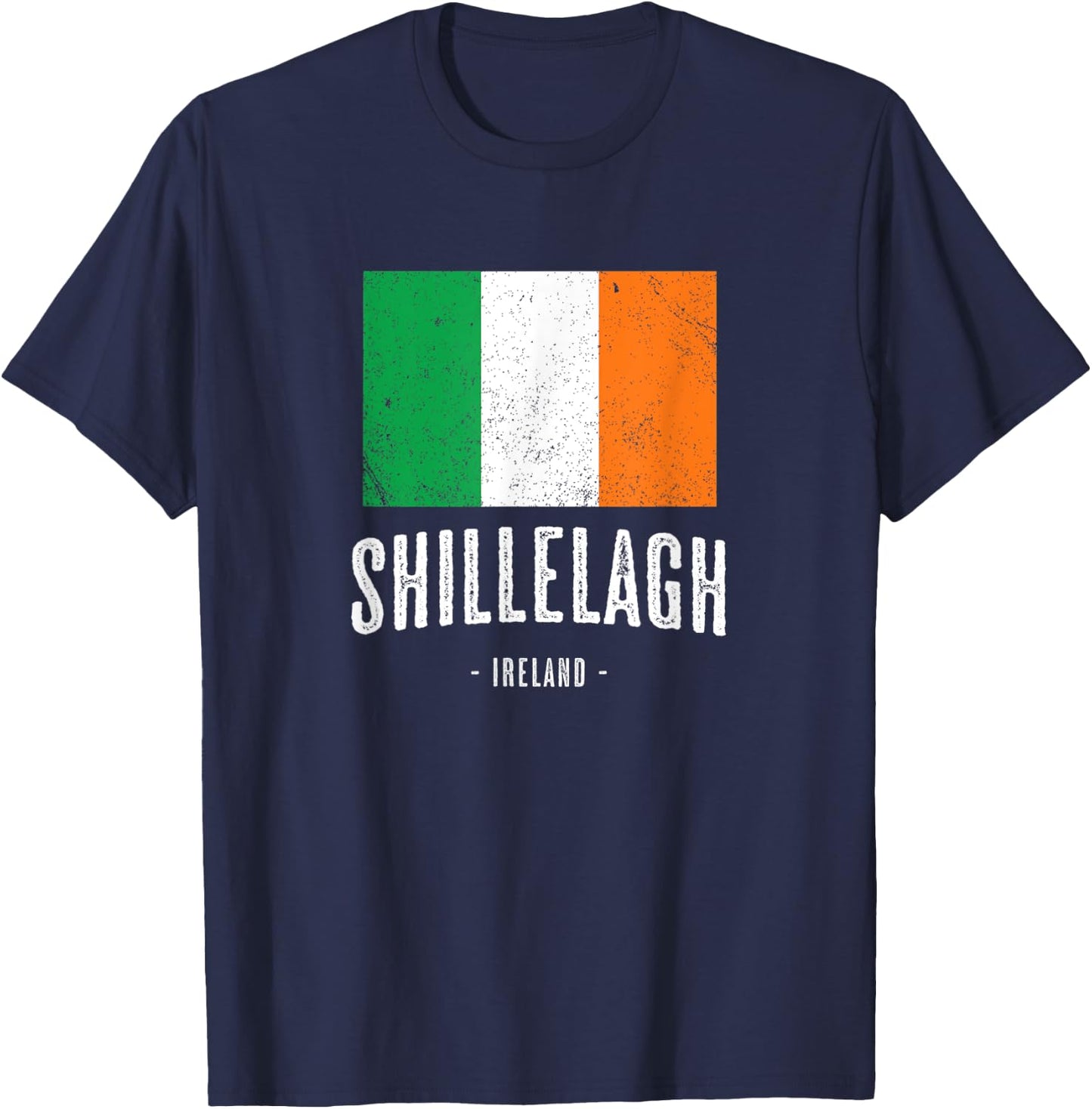 City of SHILLELAGH Ireland | Men Women Kids Irish Flag Merch T-Shirt - T-Shirt | Navy