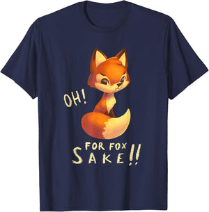 Funny, Oh For Fox Sake Sarcastic Pun Joke T-Shirt - T-Shirt | Navy